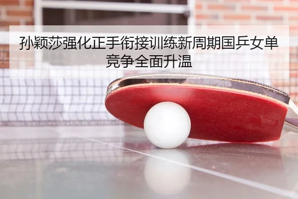 孙颖莎强化正手衔接训练新周期国乒女单竞争全面升温