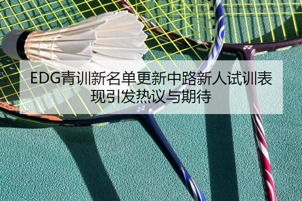 EDG青训新名单更新中路新人试训表现引发热议与期待